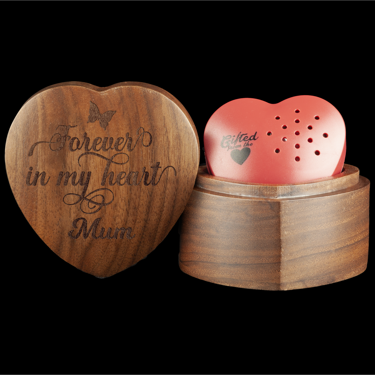 In Loving Memory - In My Heart Forever Type of Wood / Walnut Wood